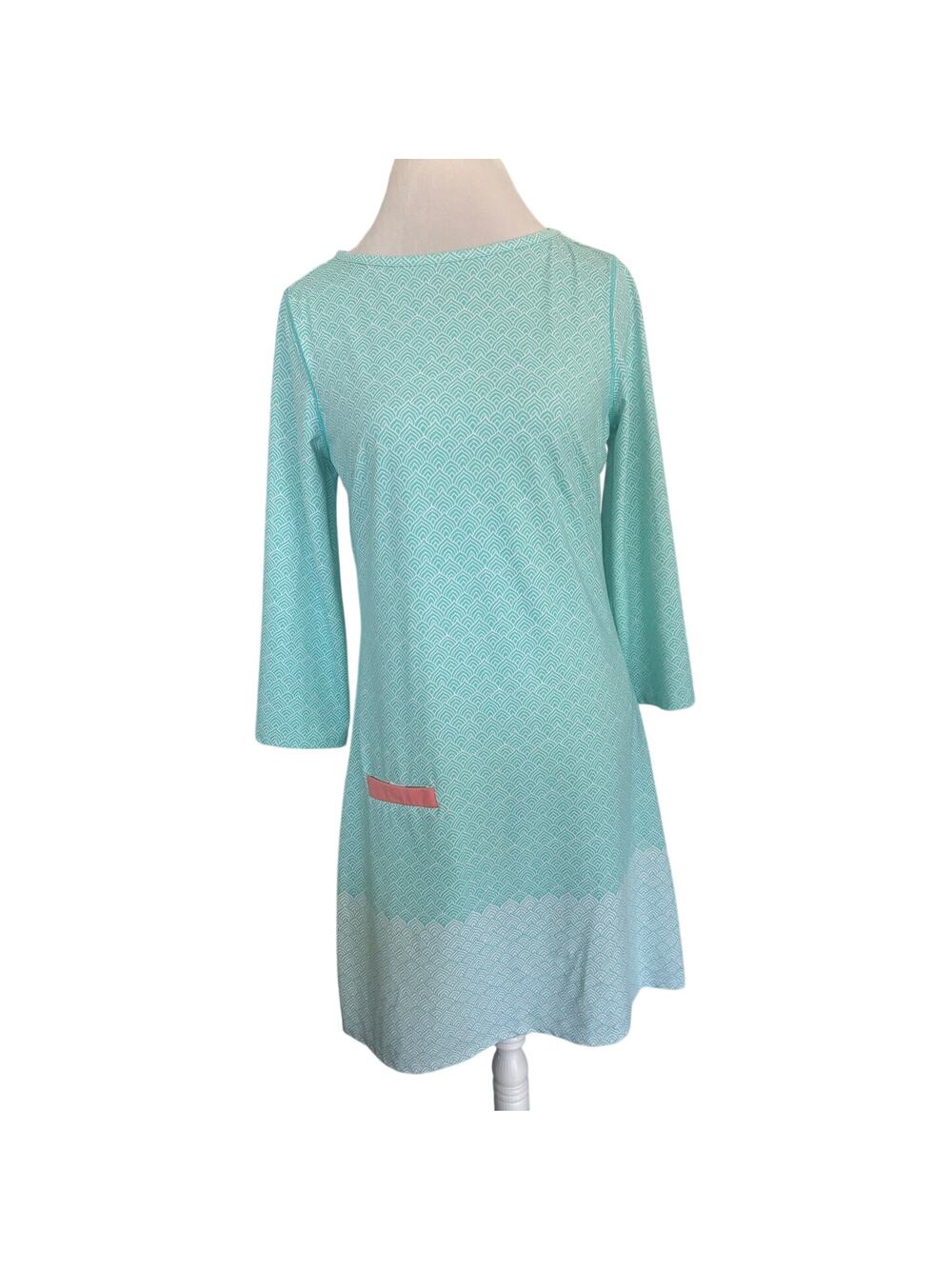 Cabana Life Coral Tides Shift Dress Mint Green Medium Beach Pool Summer
